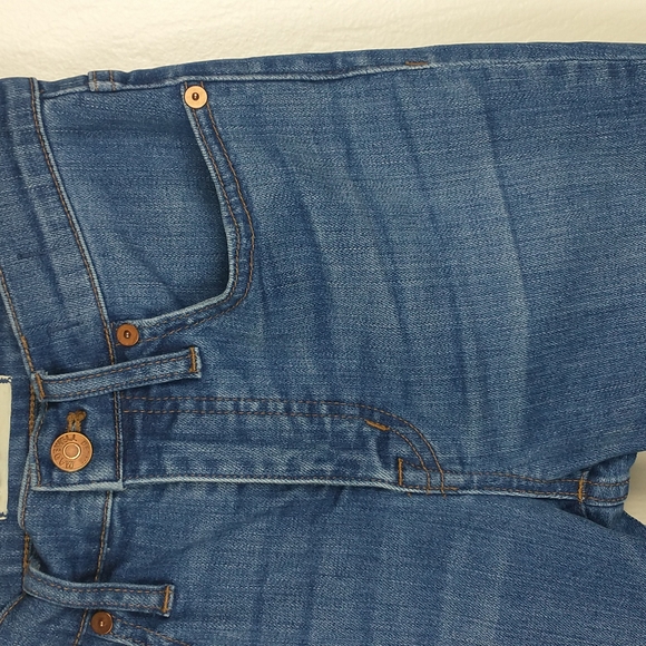 Madewell Cali Demi Boot cropped flare stretch destructed hem jeans size 24 - Picture 8 of 13